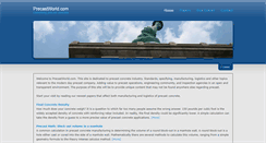 Desktop Screenshot of precastworld.com